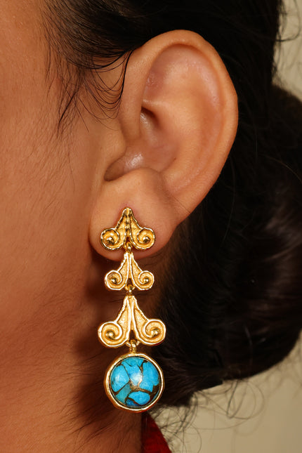 Arvino | Jharoka Turquoise 92.5 Sterling Silver Earrings