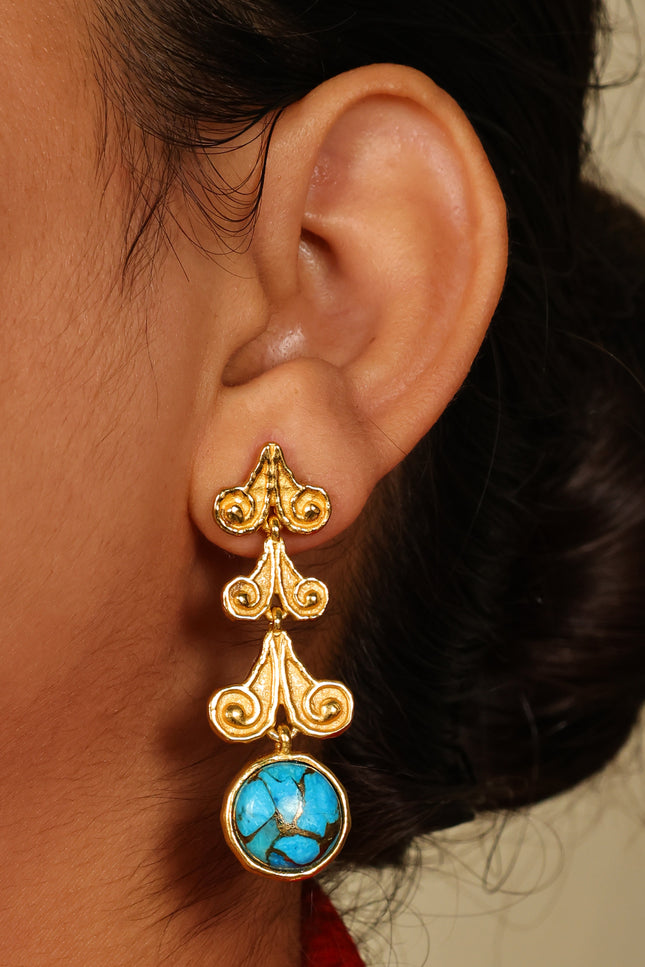 Arvino | Jharoka Turquoise 92.5 Sterling Silver Earrings