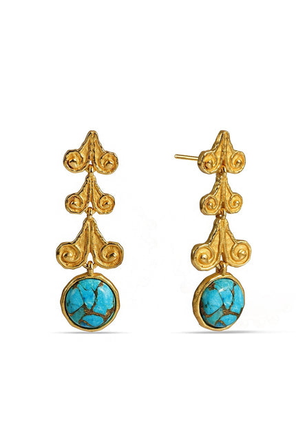 Arvino | Jharoka Turquoise 92.5 Sterling Silver Earrings