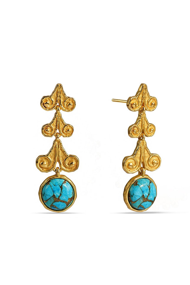 Arvino | Jharoka Turquoise 92.5 Sterling Silver Earrings