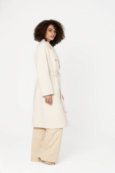 GIODORO | Adioro Off White Alpaca Coat