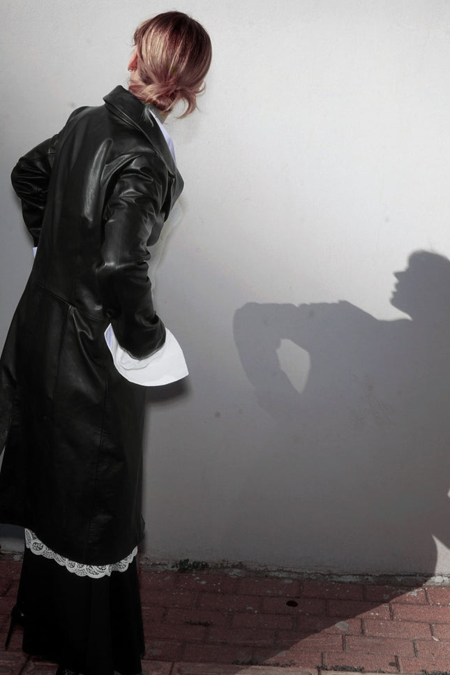 Pica Noir | Luz Leather Long Coat