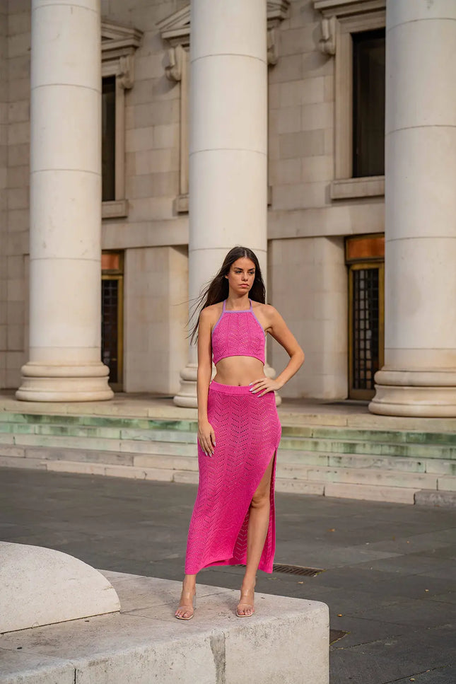 Radiant Top - Rose NORGÄTE alpaca knitwear sustainably made in Peru
