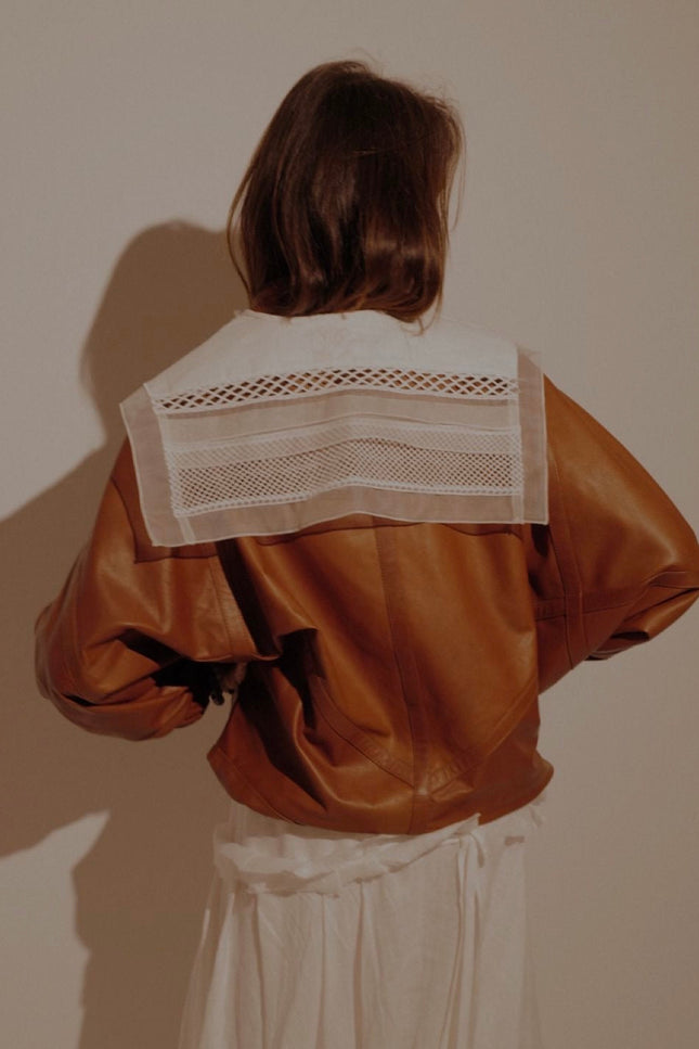 Anna Led | Hand Made Patchwork Collar SS26 In White