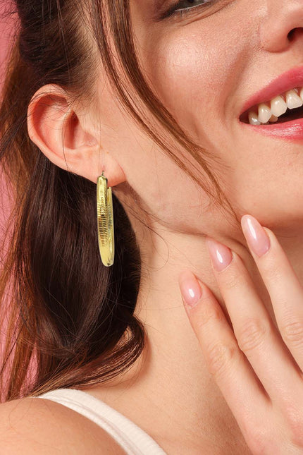 Michael Nash Jewelry | Melina Gold Cobra Hoop Earrings