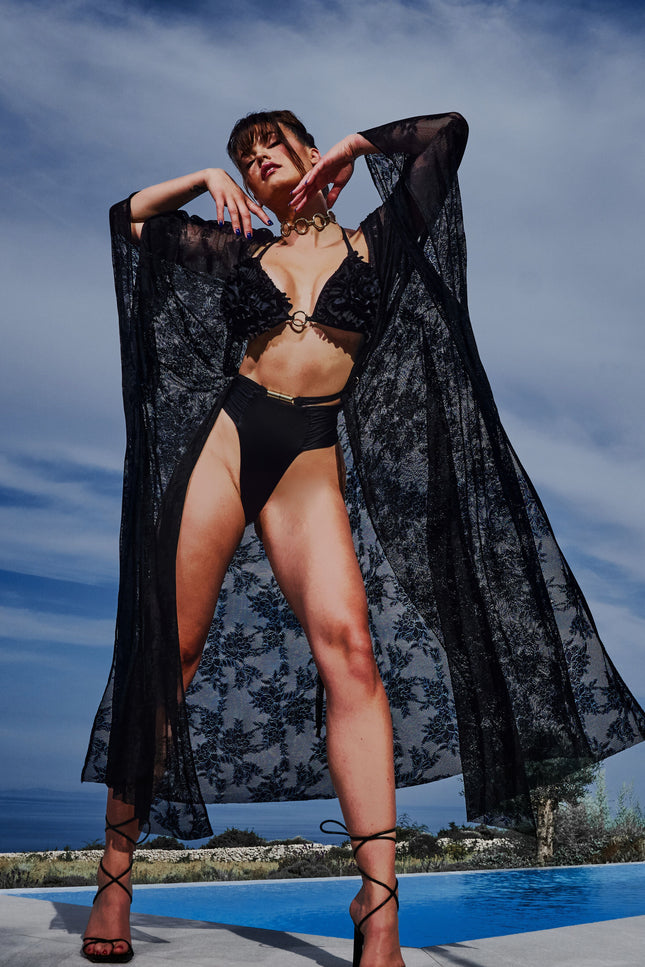 Antoninias | Rose Bikini Top black