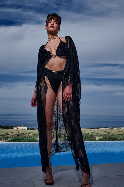 Antoninias | Flora Cover Up czarny