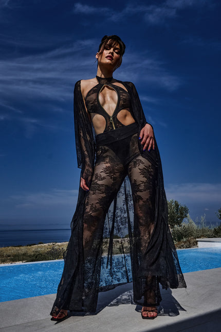 Antoninias | Flora Cover Up czarny