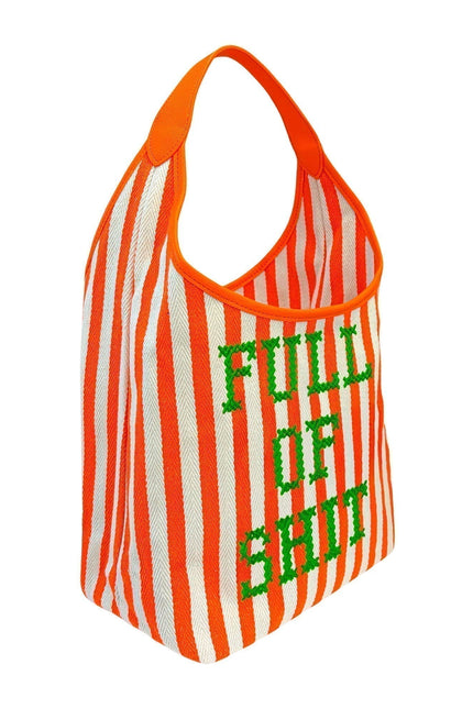 Lilly Loves | Orange Canvas Full Of Shit Bag