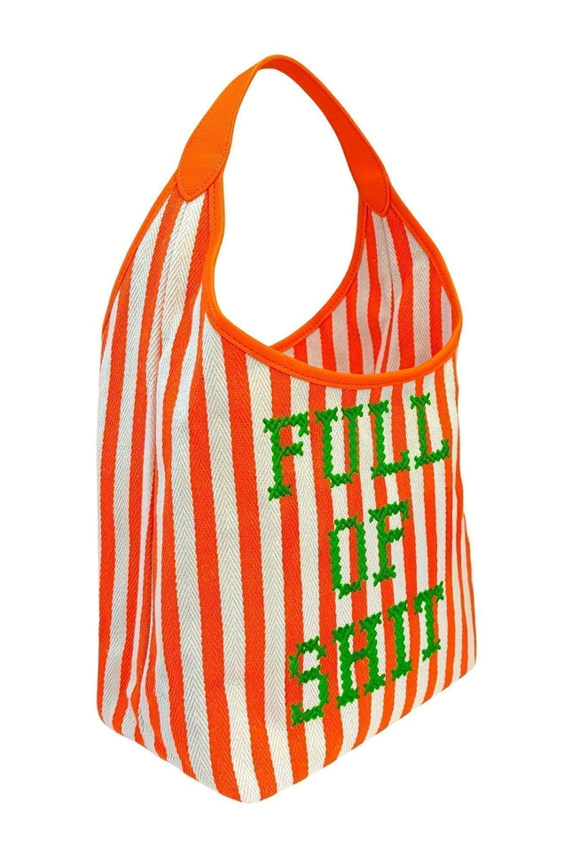 Lilly Loves | Orange Canvas Full Of Shit Bag