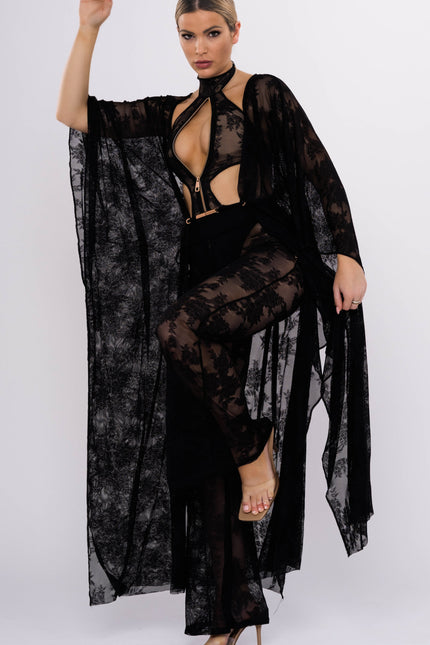 Antoninias | Flora Cover Up czarny