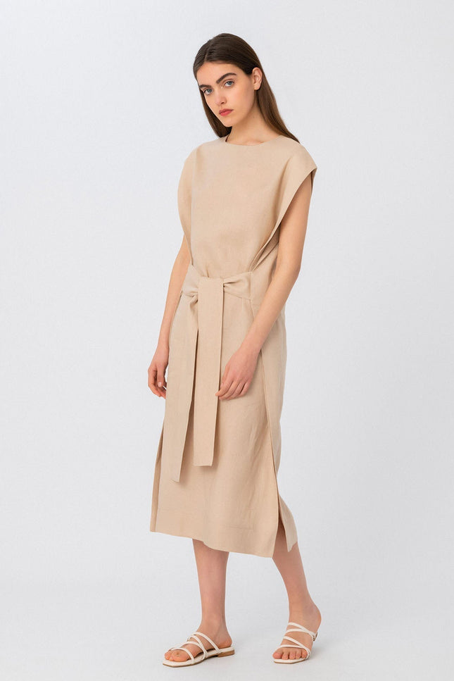 Elizabeth LaGre | Linen Midi dress