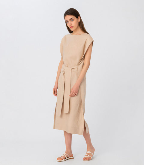 Elizabeth LaGre | Linen Midi dress