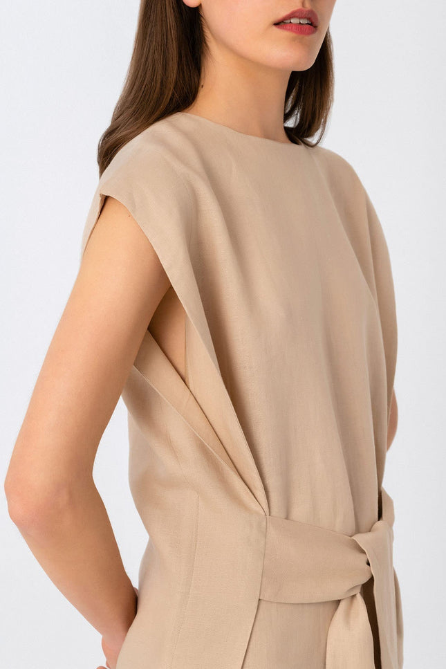 Elizabeth LaGre | Linen Midi dress