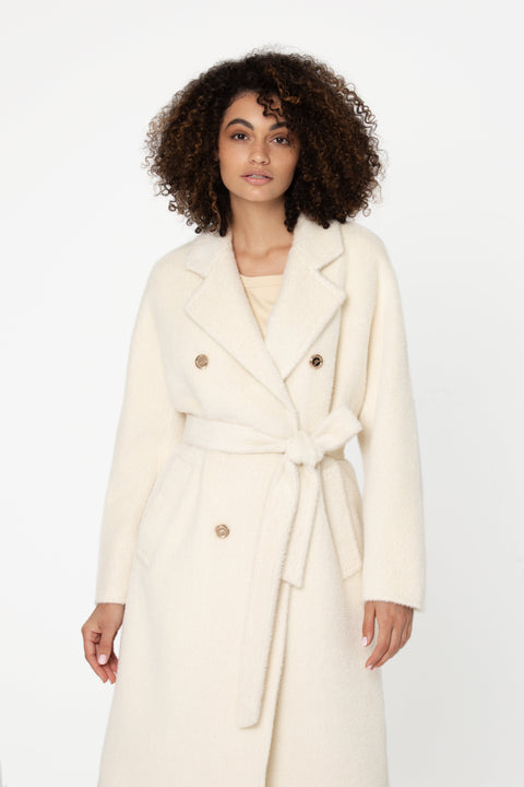 GIODORO | Adioro Off White Alpaca Coat