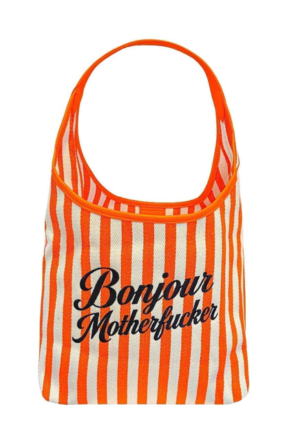 Lilly Loves | Orange Bonjour Motherfuckers Tote Bag