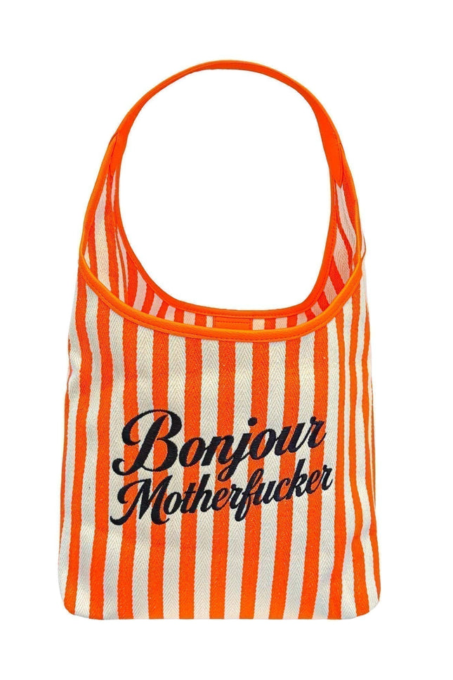 Lilly Loves | Orange Bonjour Motherfuckers Tote Bag