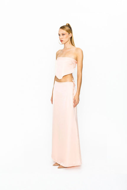 Say no more I Gia Satin Set Sorbet