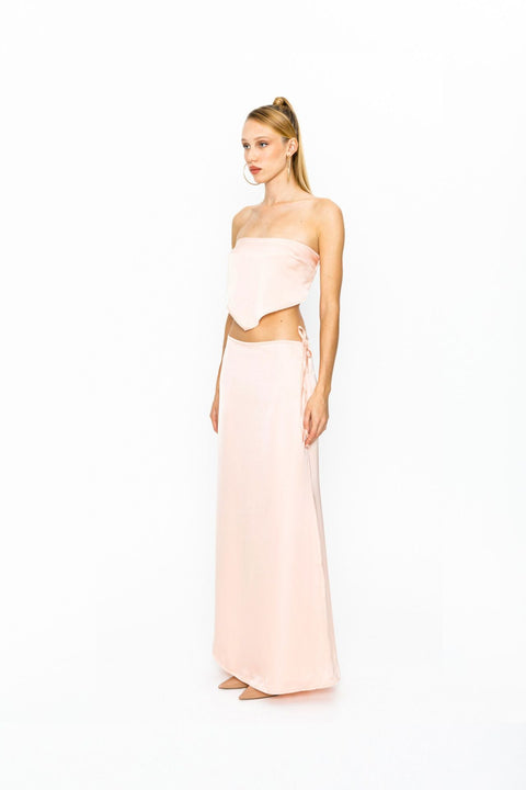 Say no more I Gia Satin Set Sorbet