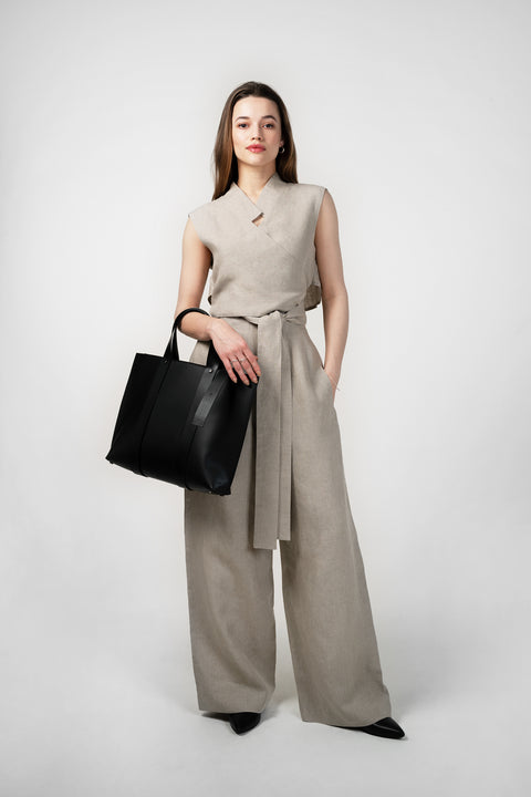 PBG studio | Wide Leg Linen Trousers