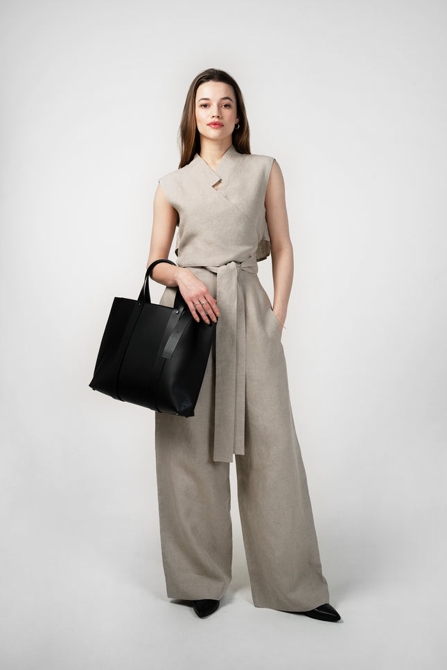 PBG studio | Wide Leg Linen Trousers