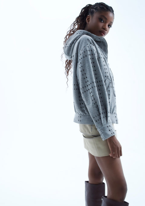 Ramune Piekautaite I Spódnica mini z zamkami złota