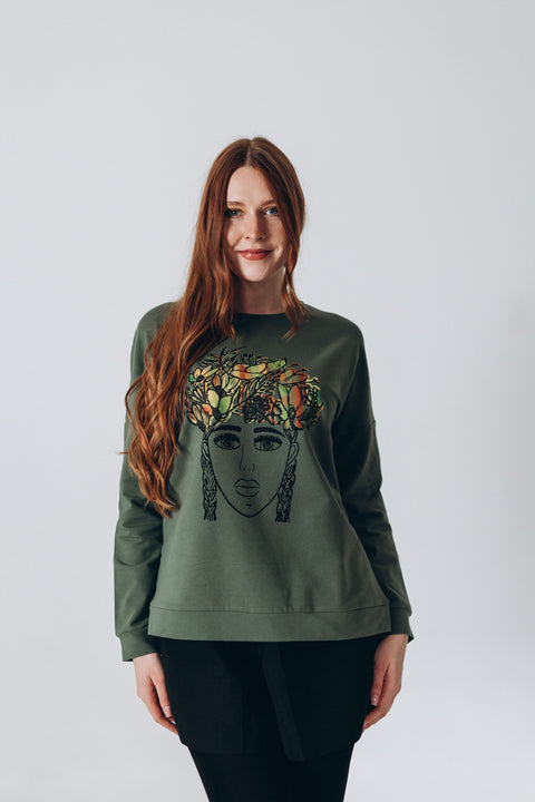 RADADA | BLUZA DZIEWCZYNA Z KWIATOWĄ KORONĄ