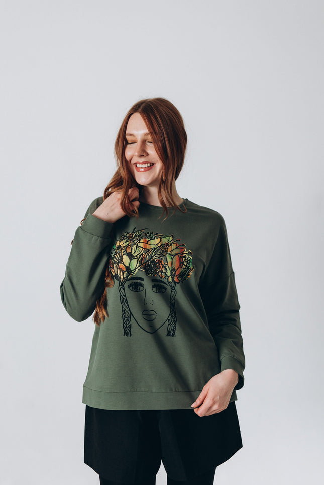 RADADA | BLUZA DZIEWCZYNA Z KWIATOWĄ KORONĄ