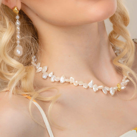 Arvino | Elongated Pearl Riviere Chain necklace