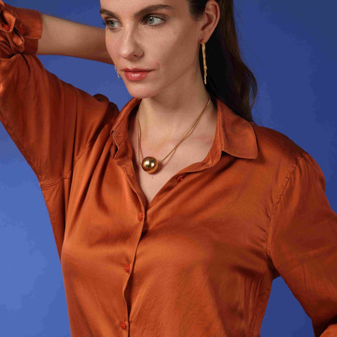 Michael Nash Jewelry | Gold Ball Pendant Necklace