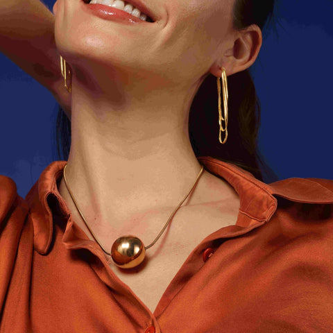 Michael Nash Jewelry | Gold Ball Pendant Necklace