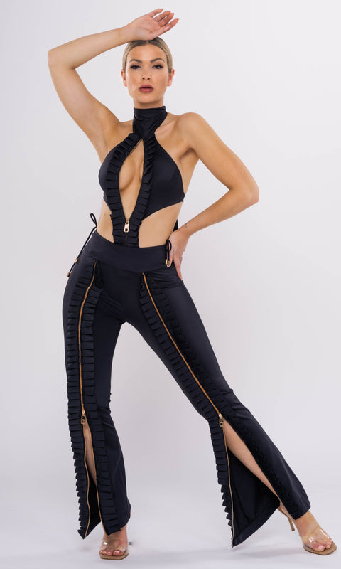 Antoninias | Ahmosy Spodnie z szerokimi nogawkami czarne