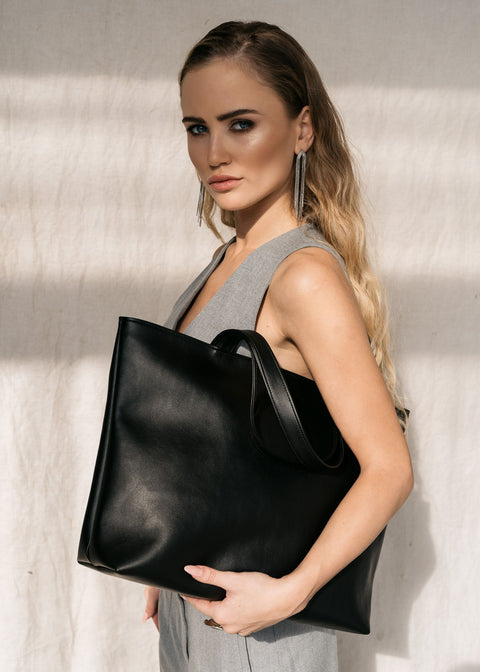 Estimon | Tote bag Shopper corn leather black