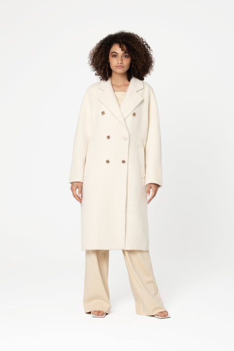 GIODORO | Adioro Off White Alpaca Coat