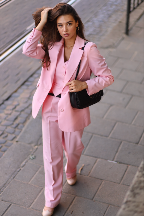 BÚDZIKO | ROSÉ PINK STRAIGHT TROUSERS