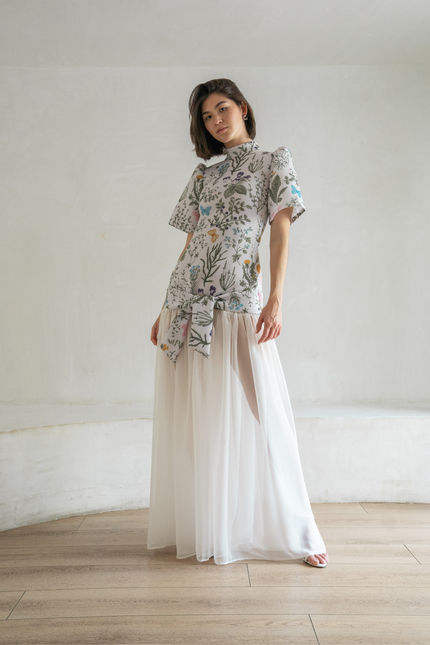 Ashley Stambouli | Blaze Sheer Maxi dress
