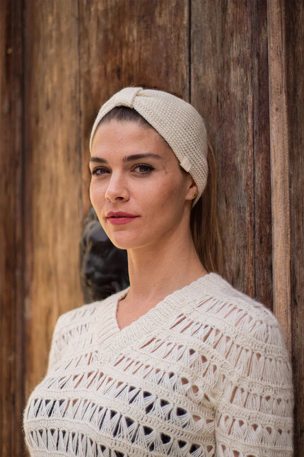 Pearl Sweater - Cream NORGÄTE alpaca knitwear sustainably made in Peru