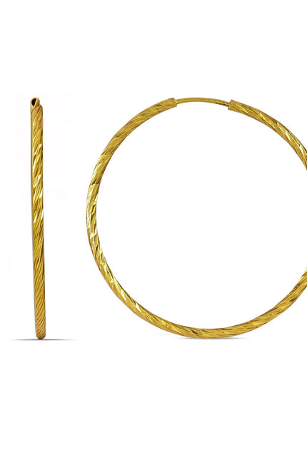 Arvino | Ripple Round 92.5 Sterling Silver Hoops