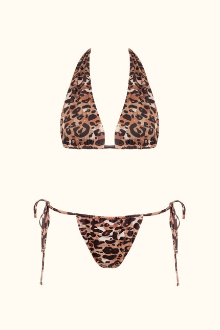 Say no more I Bruna Halter Bikini Top Double Faced