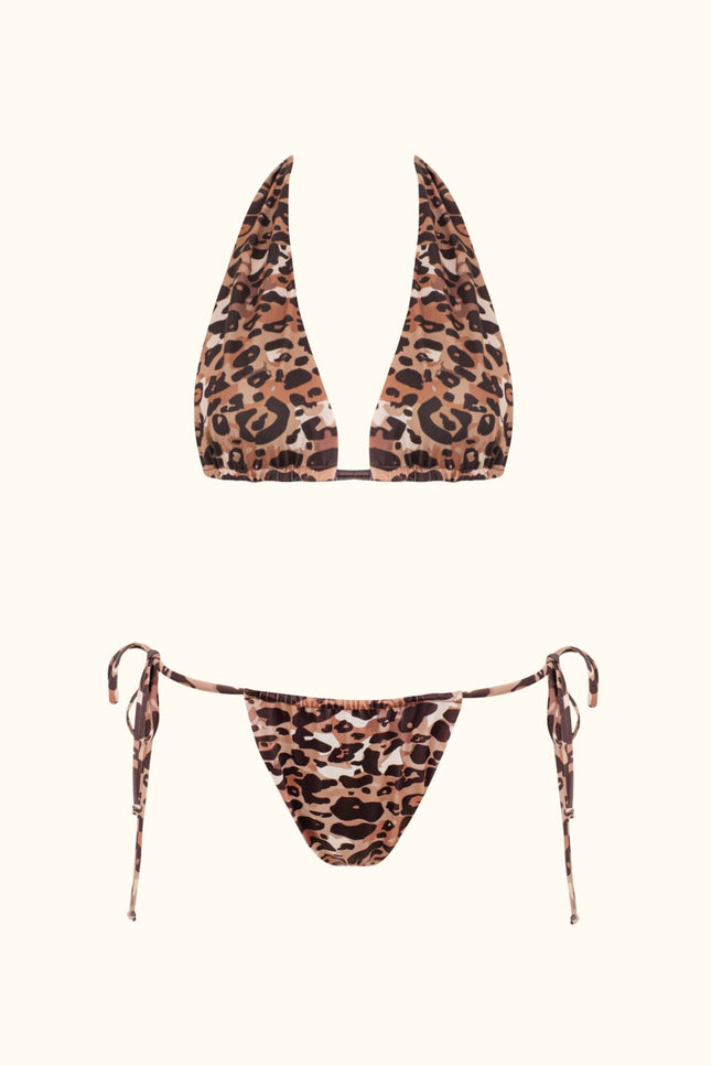 Say no more I Bruna Halter Bikini Top Double Faced