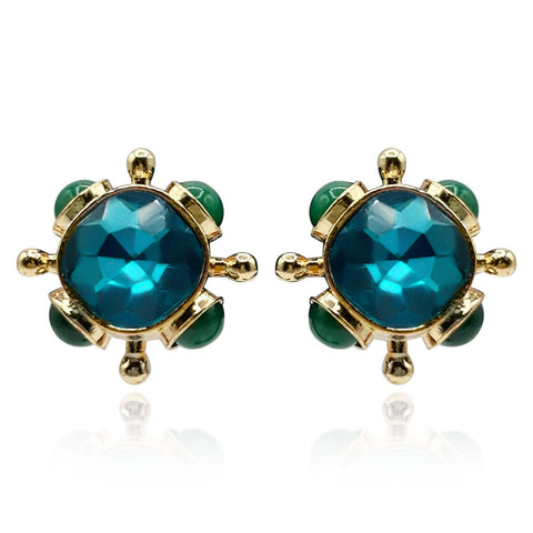 Michael Nash Jewelry | Teal and Green Agate Sputnik Earrings
