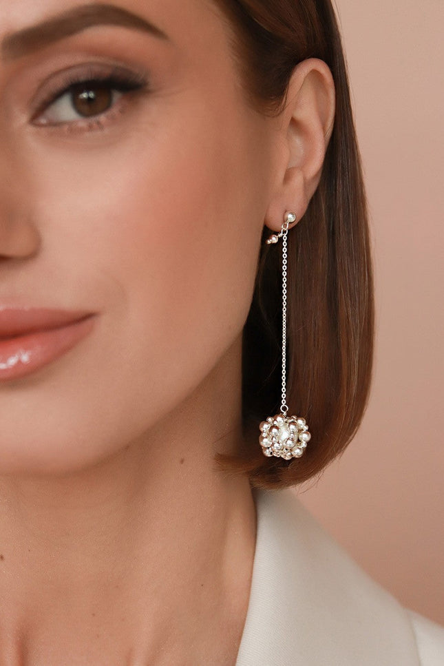Pas de Marque | 925 sterling silver freshwater pearl earrings Couronne