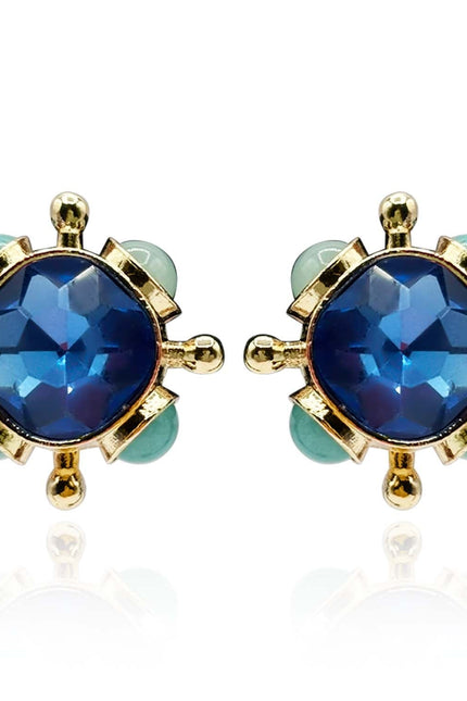 Michael Nash Jewelry | Monica Sapphire And Blue Chalcedony Sputnik Earrings