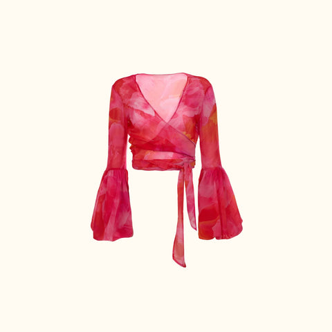 Say no more I Rose Floral Pink Muslin Top