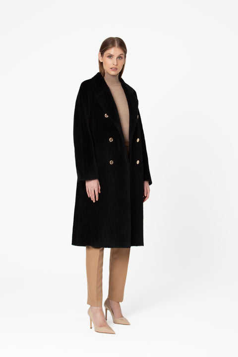 GIODORO | Adioro Black Alpaca Coat