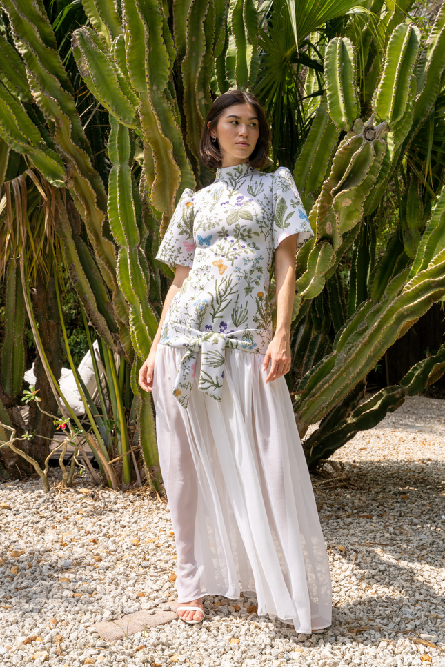 Ashley Stambouli | Blaze Sheer Maxi dress
