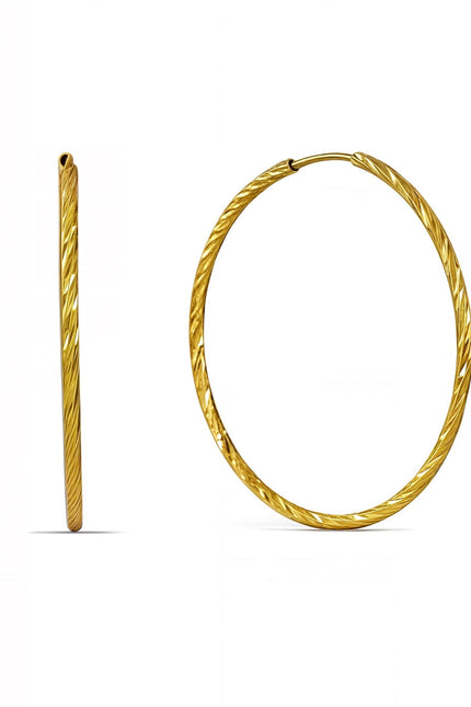 Arvino | Ripple Round 92.5 Sterling Silver Hoops