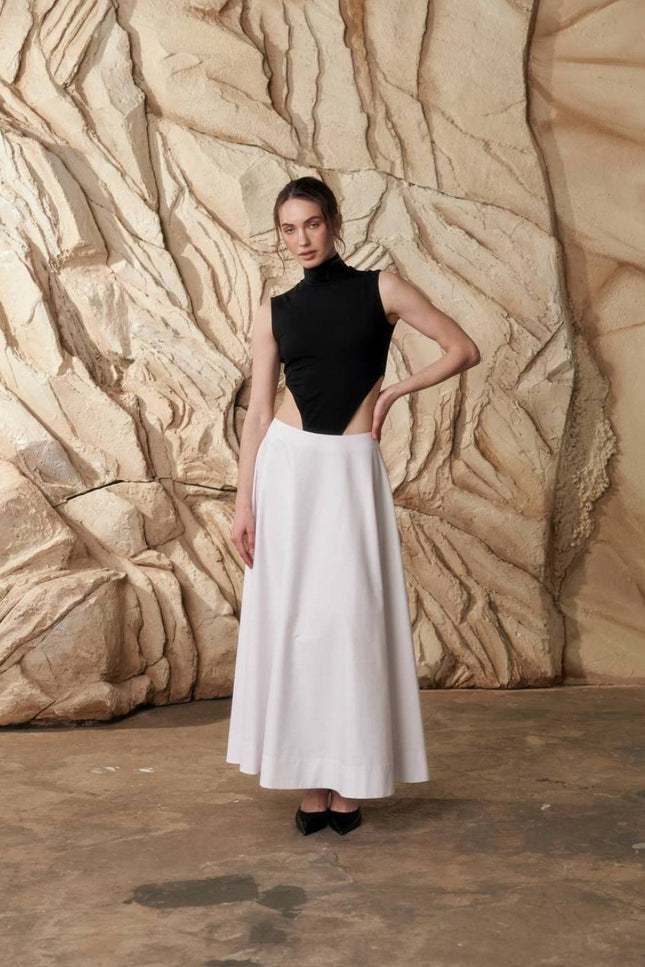 Kolosova | Milky Bodysuit With High Necklines