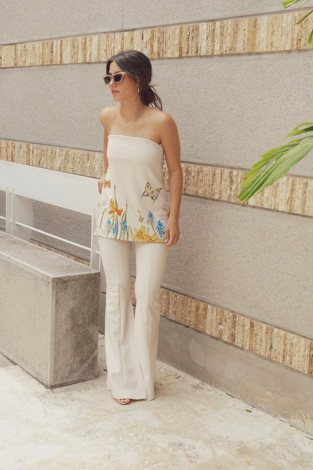 Ashley Stambouli | Gardenia Top beige
