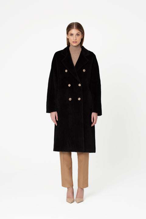 GIODORO | Adioro Black Alpaca Coat